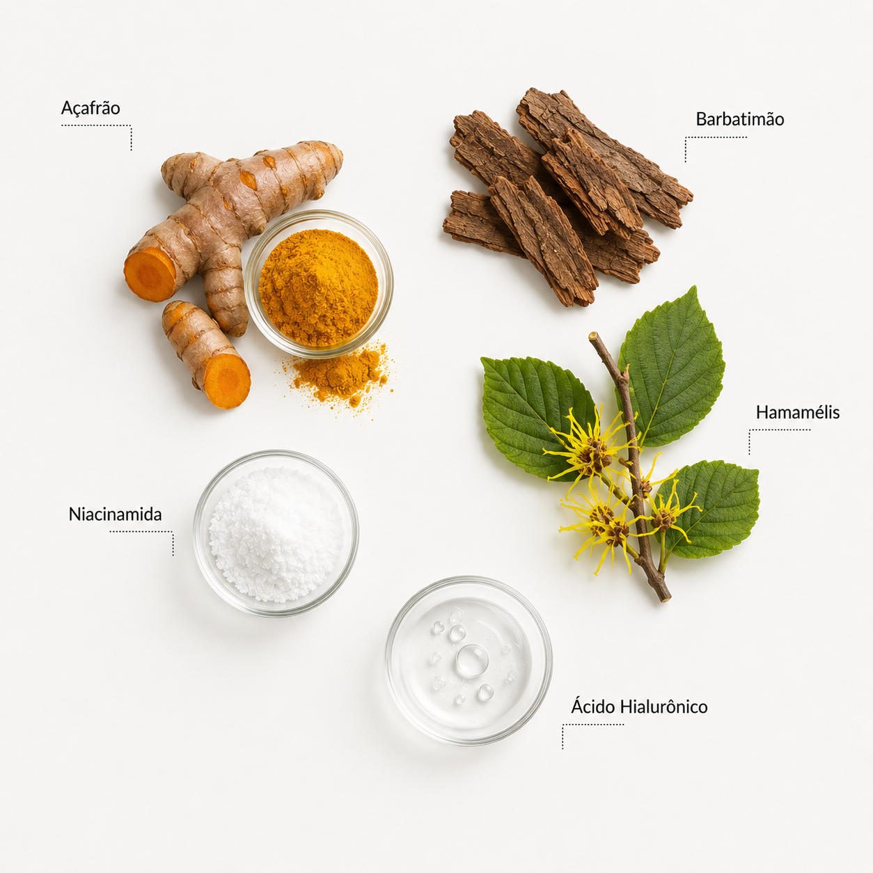 Ingredientes sabonete facial natural e vegano